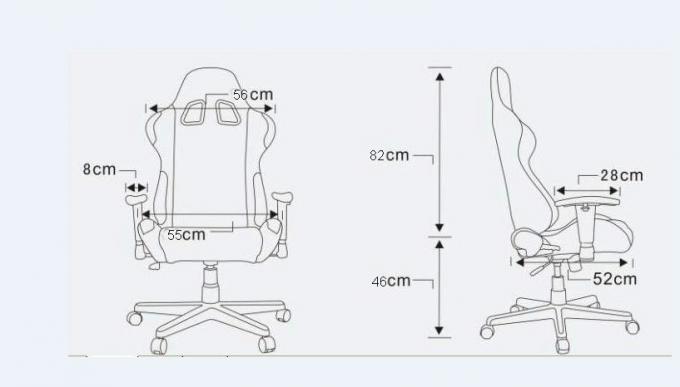 일, 학문, 나머지 및 잠을 위한 튼튼한 PU 가죽 조정가능한 사무실 의자